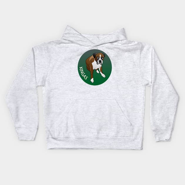 Kingas Kids Hoodie by Karroart